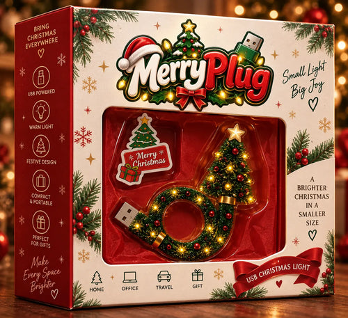 MerryPlug Christmas projector retail box